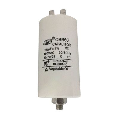 Classe redonda dupla elétrica C do capacitor 30-100Uf do motor de CBB para o motor da máquina de lavar