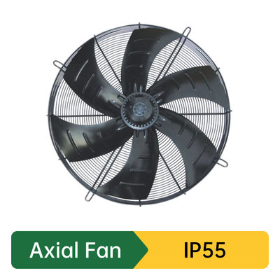 Ventilador axial elétrico com nível sonoro de 50-70 dB A e baixos requisitos de manutenção