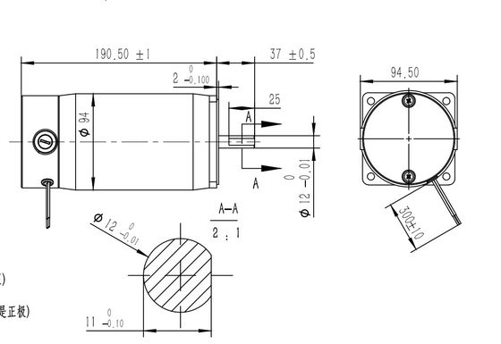 o ímã permanente de 300W 500W escovou o torque alto 24V 48V do motor da C.C. para o cortador de grama