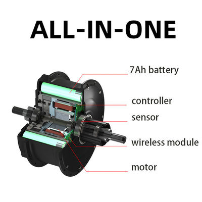 Motor AC DC sem escovas 100W-500W Sensor de torque Motor de disco de bicicleta dobrável
